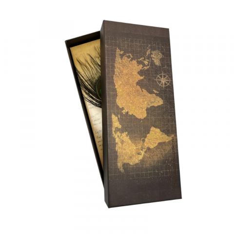 Set stilou Vintage decorativ pana calimara maro [1]