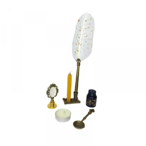 Set stilou Vintage decorativ pana calimara lumanare suport diverse culori [1]