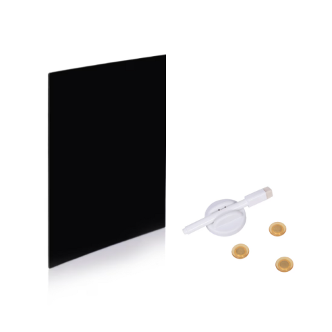 Noutăți Librăria Compas - Set tabla sticla Kunst 35x35 cm cu marker si 3 magneti negru
