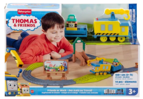 Jucării și jocuri - Set Thomas Motorizat Friends at Work Fisher Price