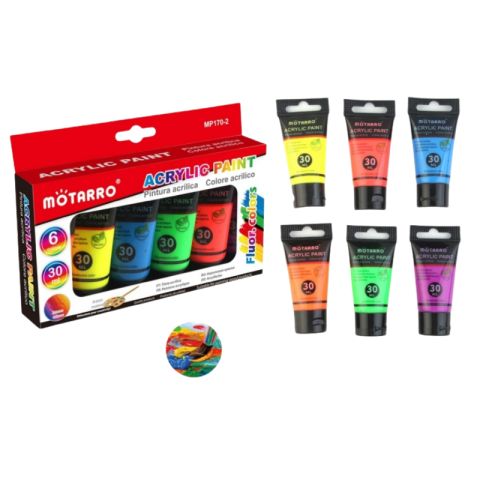 Culori acrilice - Set vopsea acrilica 30ml x 6 bucati Motarro