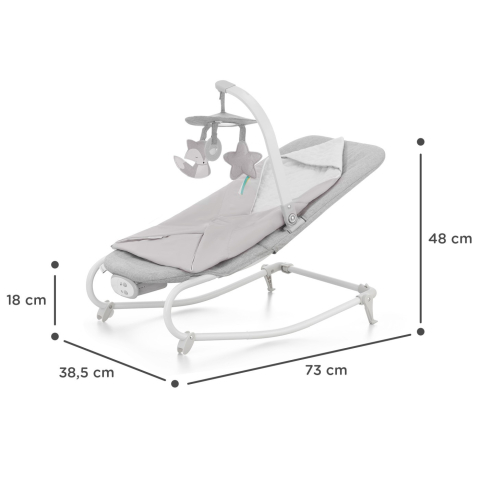 SEZLONG 3 IN 1, KINDERKRAFT FELIO 2, STONE GREY [4]