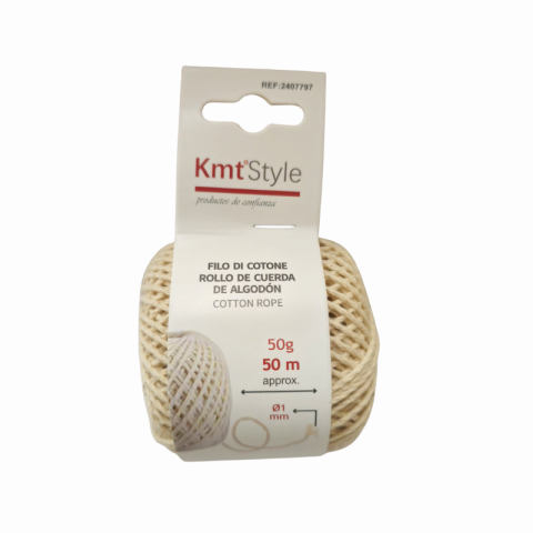 Noutăți Librăria Compas - Sfoara bumbac 1mm x 50m 50g Kmt Style