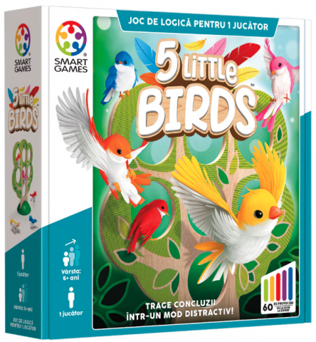 Jucării și jocuri - Joc de logica cu 60 de provocari 5 Little Birds Smart Games