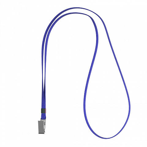 Noutăți Librăria Compas - Snur ecuson cu clips metal 42cm albastru ErichKrause