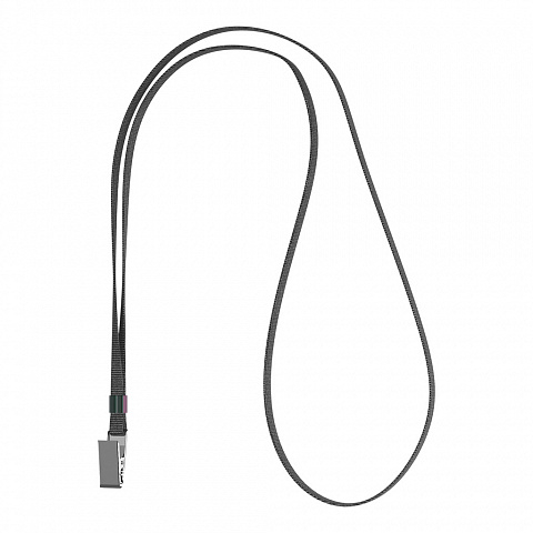 Noutăți Librăria Compas - Snur ecuson cu clips metal 42cm gri ErichKrause