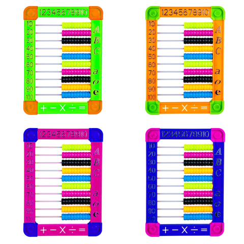 Socotitori și bețisoare pentru numărat - Socotitoare plastic 25.5 x 15.7 cm diverse culori