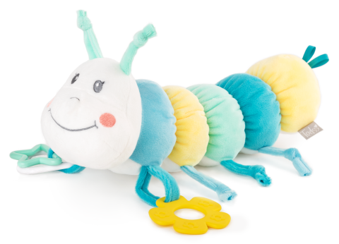 Jucării pentru bebeluși - Jucarie de plus Omida 32 cm multicolor