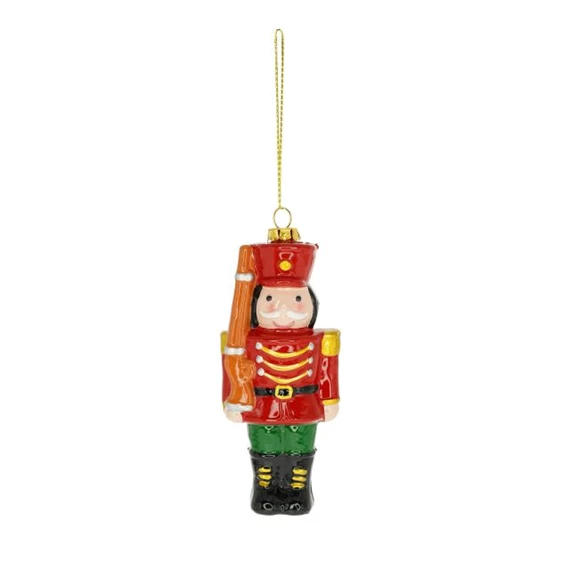 Noutăți Librăria Compas - Ornament soldat cu agatatoare 5.7x3.5x12.7 cm multicolor