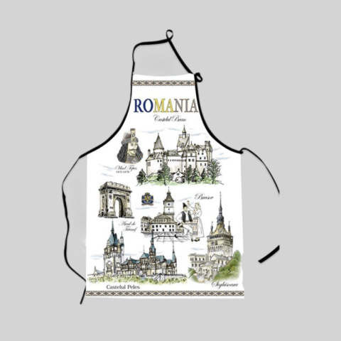 Casă și decorațiuni - Sort de bucatarie suvenir Romania 80x55cm