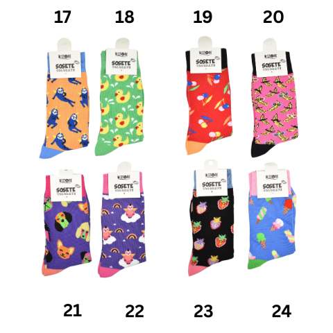 Sosete colorate cu desene diferite 1 buc [3]