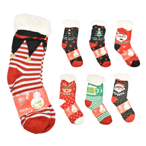 Noutăți Librăria Compas - Sosete dama Craciun blanoase marime 36-41