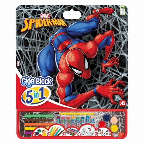 Jucării creative și senzoriale - SPIDER MAN SET PENTRU DESEN GIGA BLOCK 5 IN 1