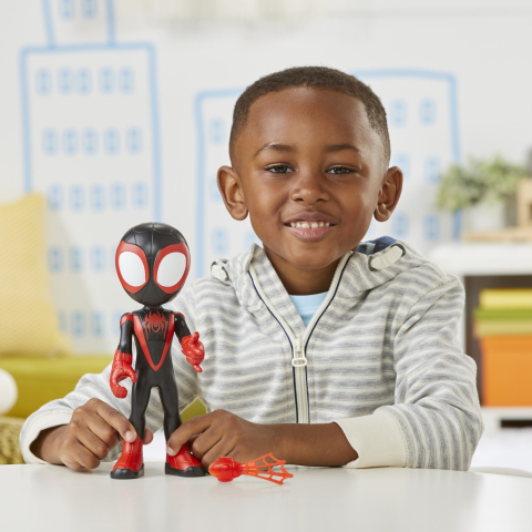 SPIDEY PRIETENII EXTRAORDINARI FIGURINA MILES MORALES SPIDER MAN SUPRADIMENSIONATA 22.8CM [2]