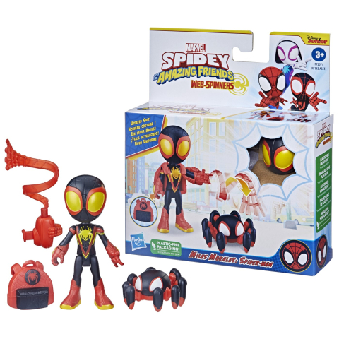 SPIDEY PRIETENII EXTRAORDINARI SET FIGURINA MILES MORALES SPIDER MAN 10CM SI ACCESORII [3]