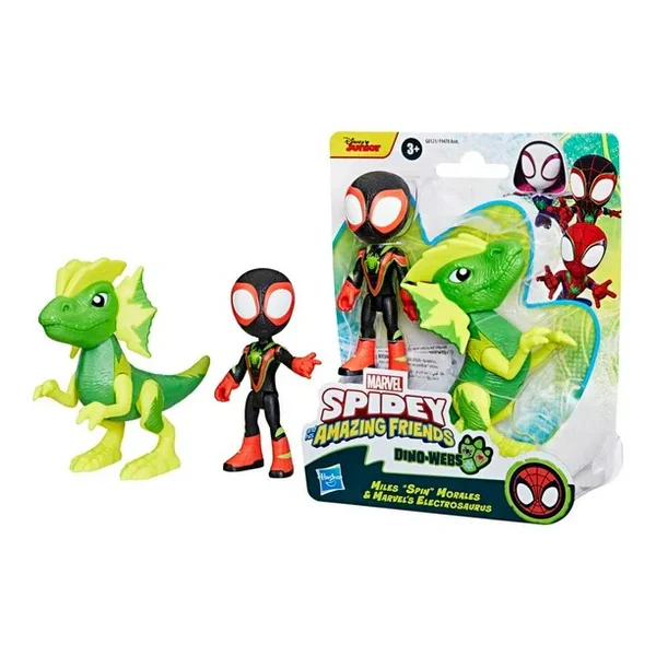 Figurine - Spidey si prietenii set Miles Morales si electrozaur