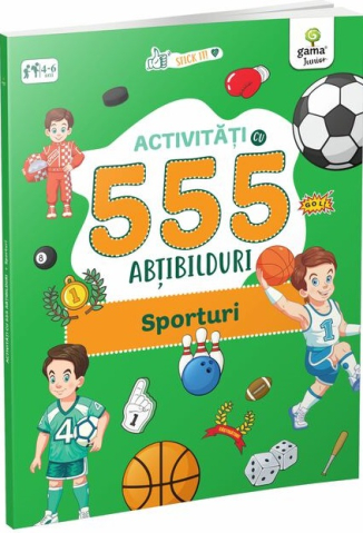 Cărți - Activitati cu 555 abtibilduri. Sporturi
