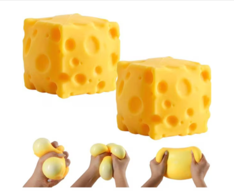Jucării senzoriale și antistres - Jucarie antistres squishy cascaval