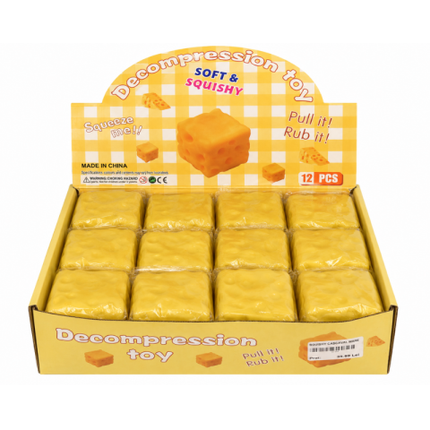 Jucării senzoriale și antistres - Jucarie antistres squishy cascaval mare