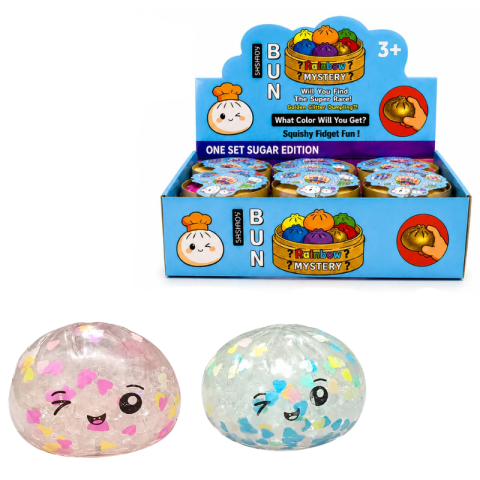 Jucării și jocuri - Squishy galuste magice cu inimioare diverse culori