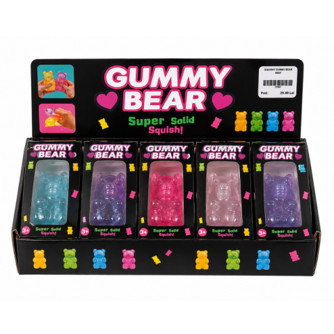 Jucării creative și senzoriale - Jucarie antistres squishy ursulet 8 cm diverse culori