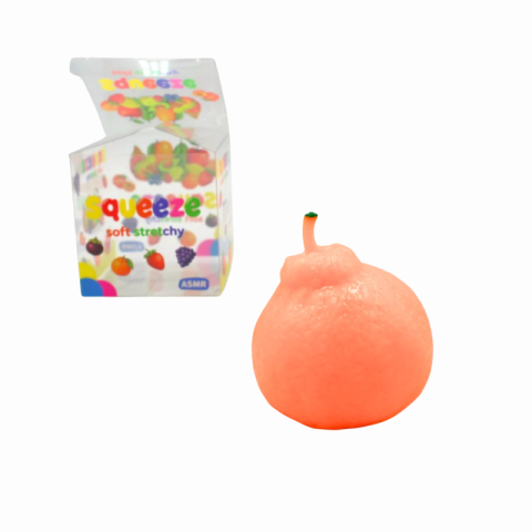 Jucării senzoriale și antistres - Jucarie senzoriala antistres Squishy portocala 6.5 cm