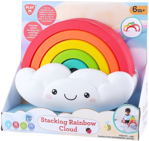 Jucării interactive și tematice - Curcubeu stivuibil pe norisor 6 luni+ Playgo
