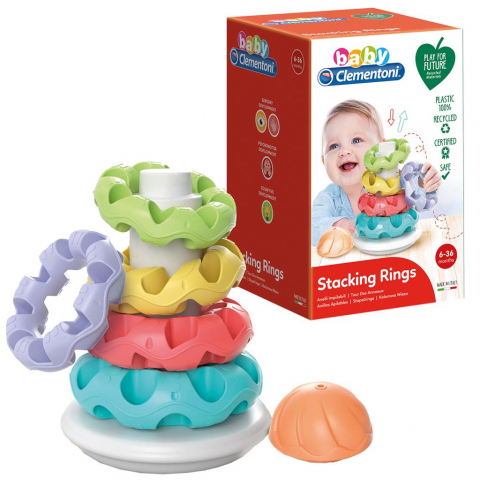 Jucarie de stivuit cu inele 6 luni+ Clementoni [0]