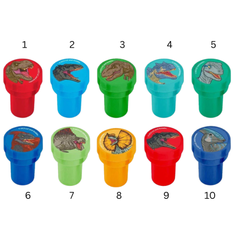 Stampila rotunda Jurassic World cu autocolant holografic diverse modele [1]
