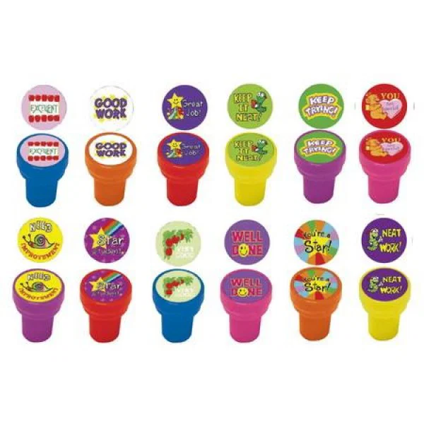 Ștampile și șabloane - Stampila rotunda The Littlies mesaje in limba engleza diverse modele