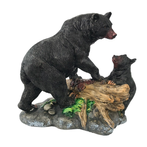 Casă și decorațiuni - Statueta din rasina 18x18 cm urs cu pui