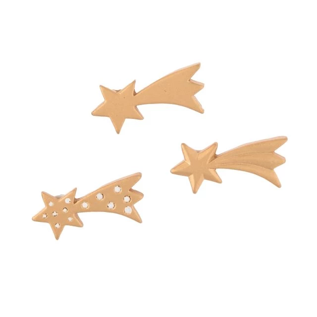 Autocolante și decorațiuni DIY - Stea cazatoare autoadeziva 4.5x1.9x0.6 cm 12/set