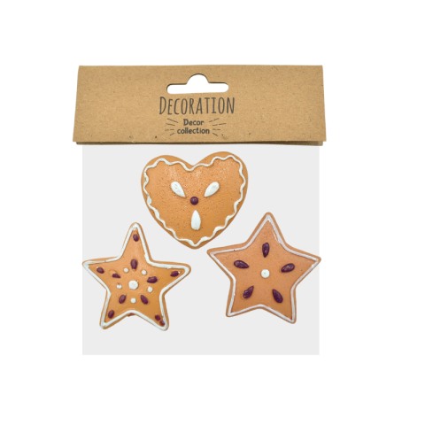 Noutăți Librăria Compas - Stea si inima turta dulce rasina maro alb