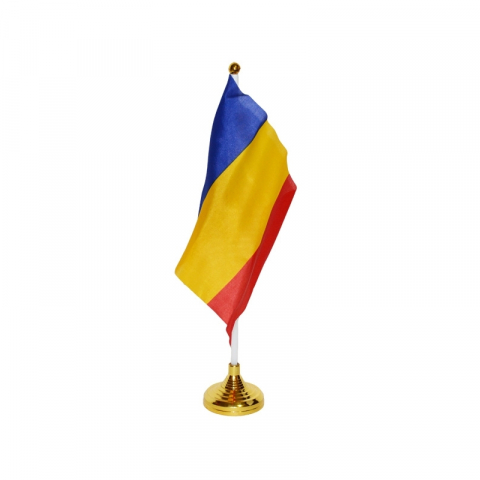 Souvenir România - Steag birou cu suport Romania 15x21 cm