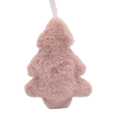 Ornamente suspendate - Brad textil 13x13 cm roz