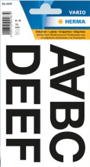 Artă și creativitate - Autocolant Vario litere A–N negru 33 mm HERMA