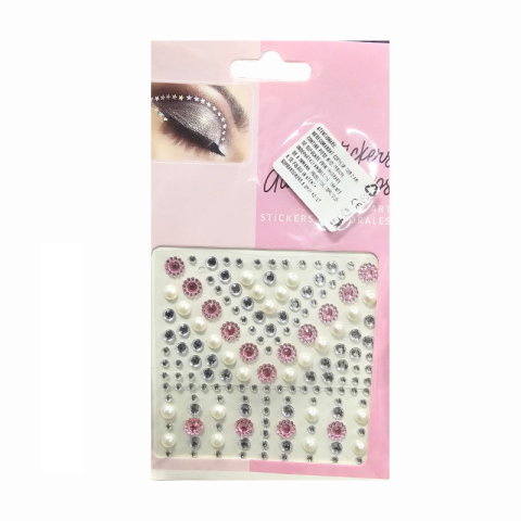 Set stickere autoadezive 3D diamante inimi si stelute pentru machiaj si unghii culori diferite [2]