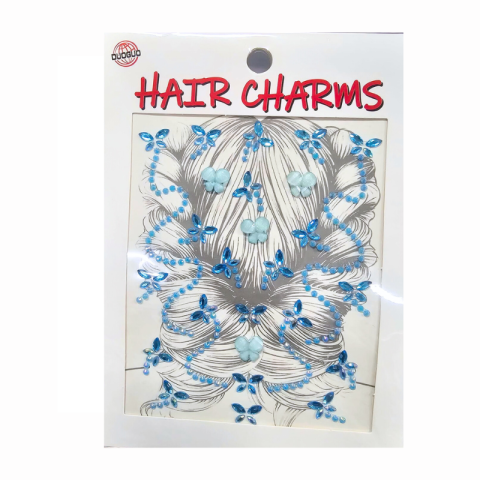 Set stickere decorative Hair Charms cu cristale si fluturasi culori variate [1]