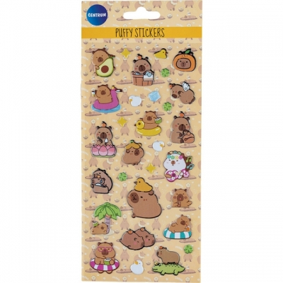 Stickere decorative Puffy Capybara modele diferite [2]