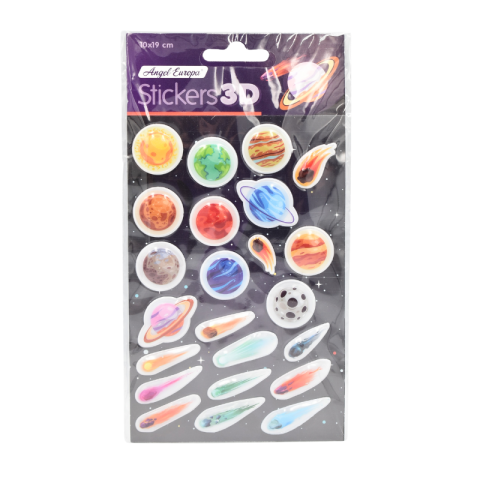 Artă și creativitate - Set stickere 3D univers