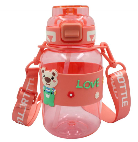 Noutăți Librăria Compas - Sticla apa PETG pentru copii 800 ml cu deschidere automata coral Noki