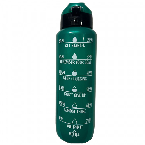 Pahare și sticle pentru scoală - Sticla apa tritan 1000 ml cu deschidere automata verde Noki