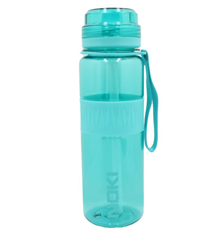 Pahare și sticle pentru scoală - Sticla apa tritan 590 ml deschidere cu filet turcoaz Noki