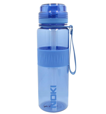 Pahare și sticle pentru scoală - Sticla apa tritan 590 ml deschidere cu filet albastru Noki