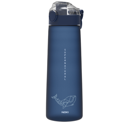 Noutăți Librăria Compas - Sticla apa tritan 730 ml cu deschidere automata albastru inchis Noki
