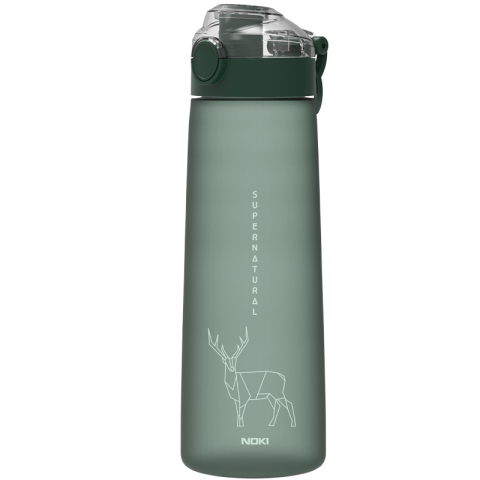 Pahare și sticle pentru scoală - Sticla apa tritan 730 ml cu deschidere automata verde inchis Noki