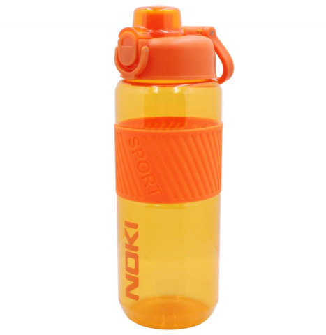 Pahare și sticle pentru scoală - Sticla apa tritan 850 ml cu deschidere automata portocaliu Noki