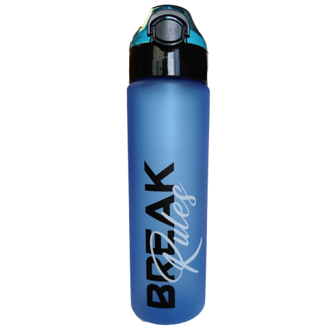 Pahare și sticle pentru scoală - Sticla apa tritan Soft touch 630 ml cu deschidere automata Break rules Noki