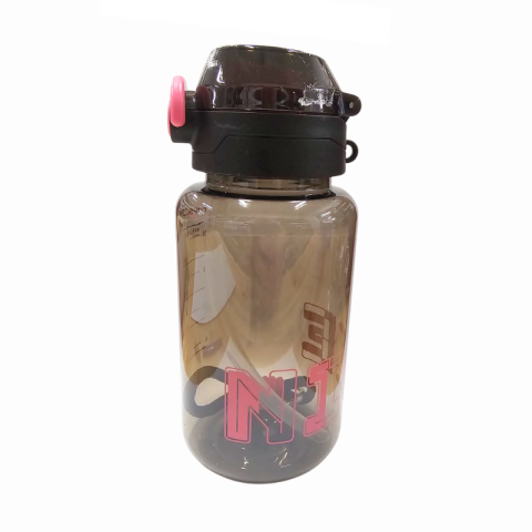 Sticla de apa din plastic cu pai gradata reutilizabila 800 ml culori diferite [2]