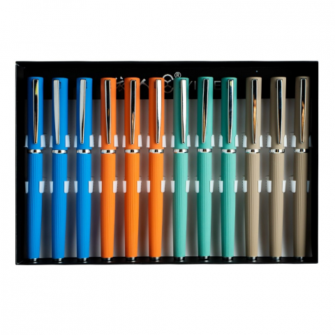 Stilou din metal corp cauciucat culori asortate [2]